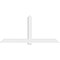 Ekena Millwork Eugene Architectural Grade PVC Gable Bracket, 96"W x 44"H x 4"D x 6"F, 11/12 Pitch GBP096X44X0406EUG00 - alternate 3